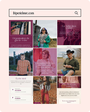 Aperçu du site Friperie LMRC